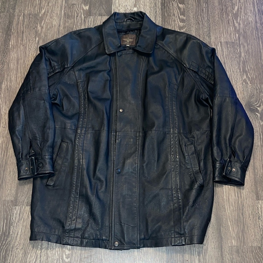 MODA ITALY BELLAGIO LEATHER BLACK JACKET Men Size M